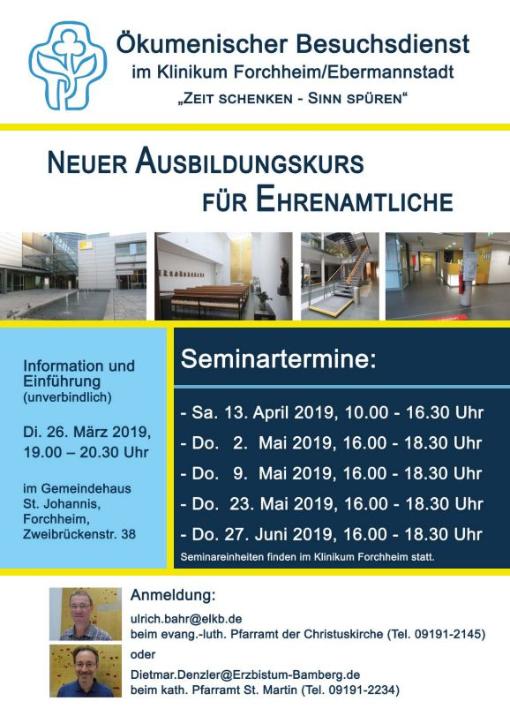 Ökumenischer Besuchsdienst im Klinikum Forchheim/Ebermannstadt