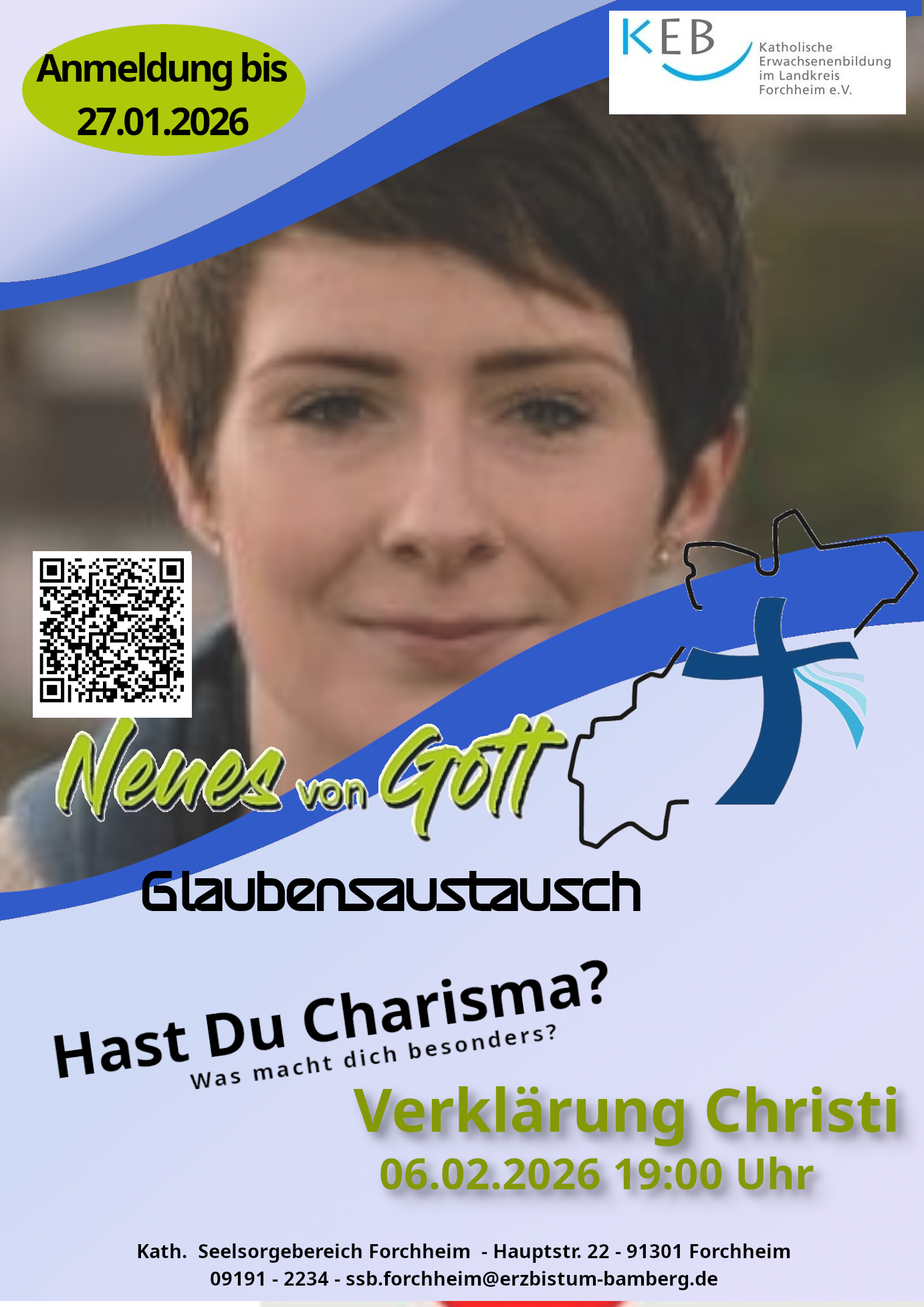 Flyer für den Glaubenskurs 'Neues von Gott' 2026